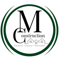 A logo for Megason Construction exterior demo remodel