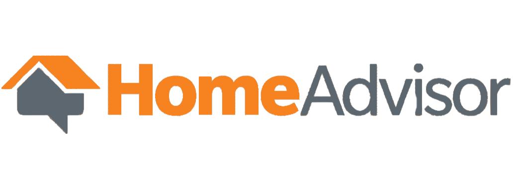The home advisor logo is orange and black with an arrow pointing up.