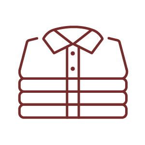 stack of laundered shirts icon