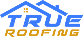 Blue and gold logo with a house icon above the word 