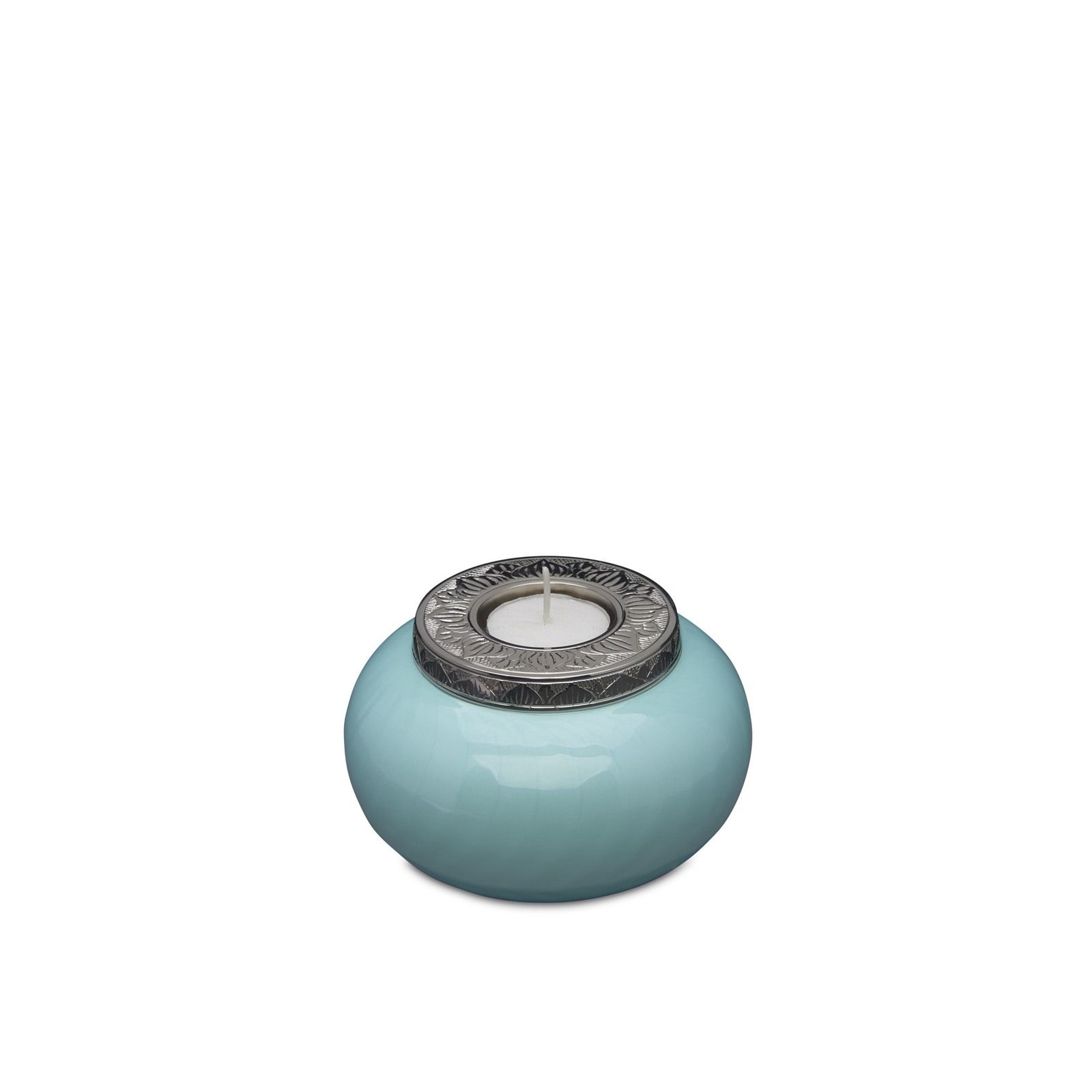 Blue and Silver Candle Urn - Keepsake — Little Treasures Pet Cremation in Bells Park, QLD