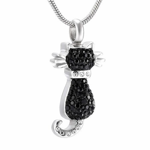 Black Cat Pendant — Little Treasures Pet Cremation in Bells Park, QLD
