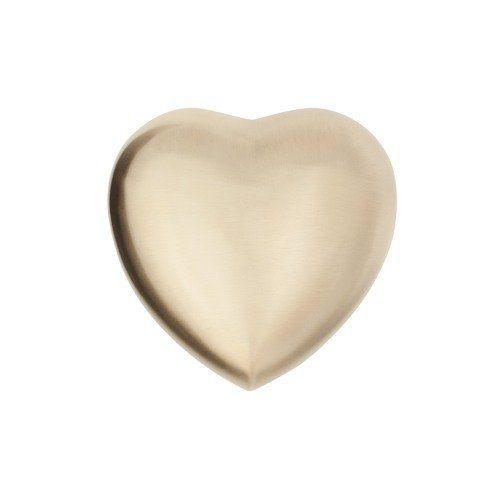 Brushed Brass Heart Keepsake Urn — Little Treasures Pet Cremation in Bells Park, QLD