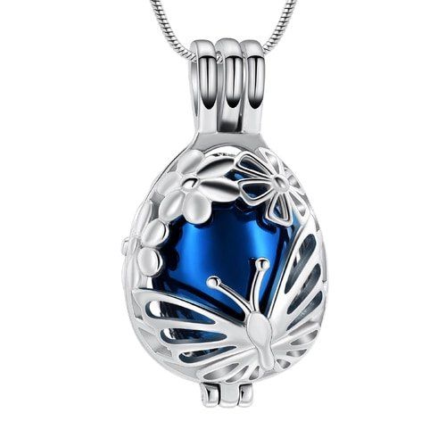 Butterfly Egg Urn Pendant — Little Treasures Pet Cremation in Bells Park, QLD