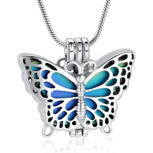 Butterfly Urn Pendant Rainbow — Little Treasures Pet Cremation in Bells Park, QLD