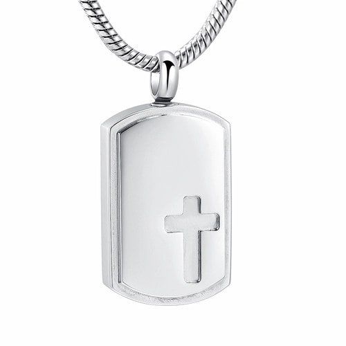Engraved Cross Pendant — Little Treasures Pet Cremation in Bells Park, QLD