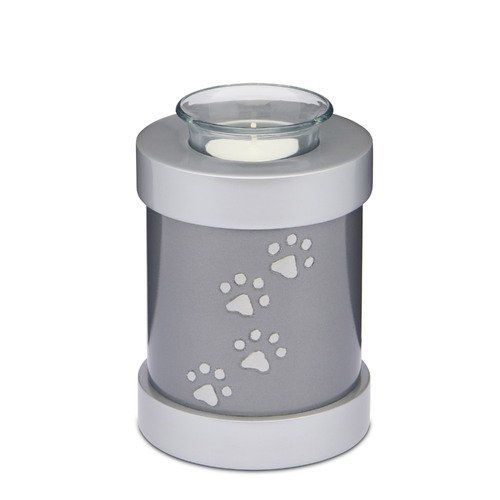 Grey Paws To Heaven Tealight Urn — Little Treasures Pet Cremation in Bells Park, QLD