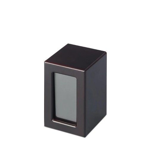 Nearly Black Veneer Photo Urn — Little Treasures Pet Cremation in Bells Park, QLD