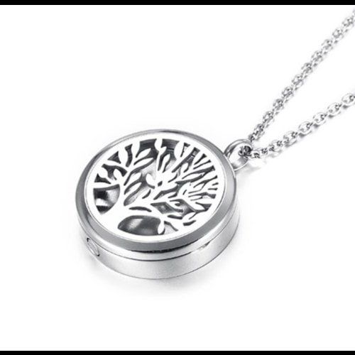 Round Tree of Life Pendant Silver — Little Treasures Pet Cremation in Bells Park, QLD