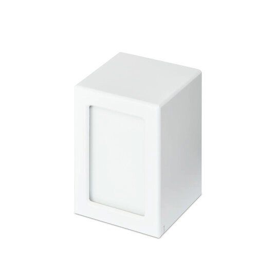 White Photo Urn — Little Treasures Pet Cremation in Bells Park, QLD