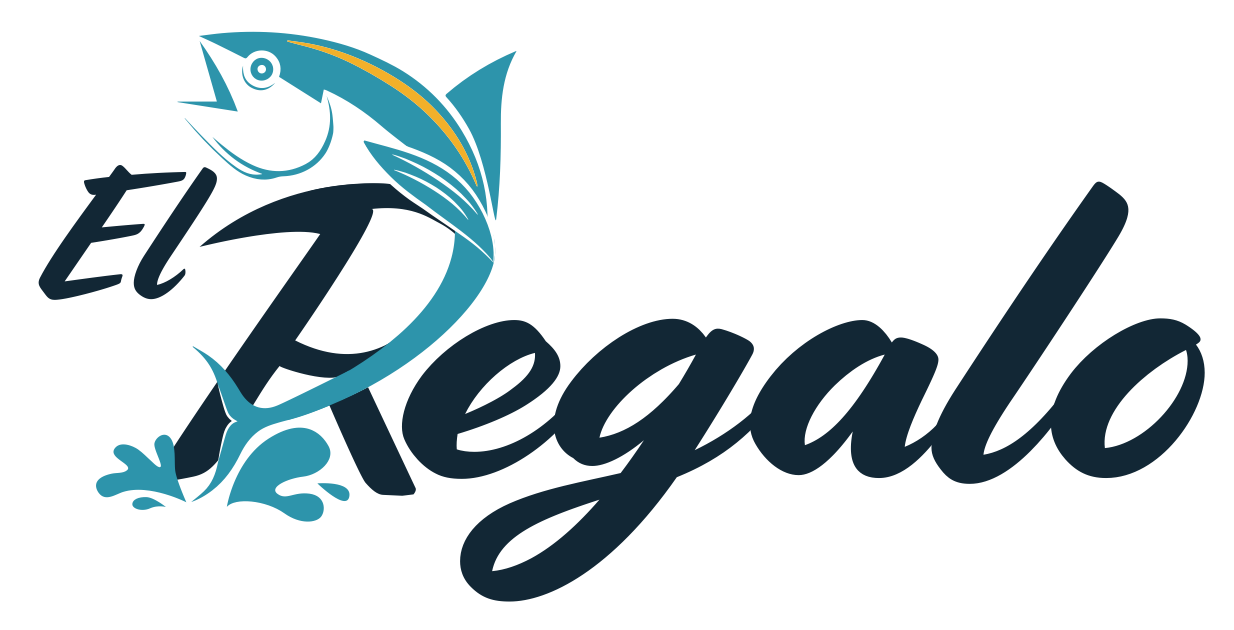 The logo for el regalo shows a fish jumping out of the water.