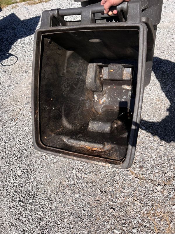 Dirty trash can before Can-Cleaner service
