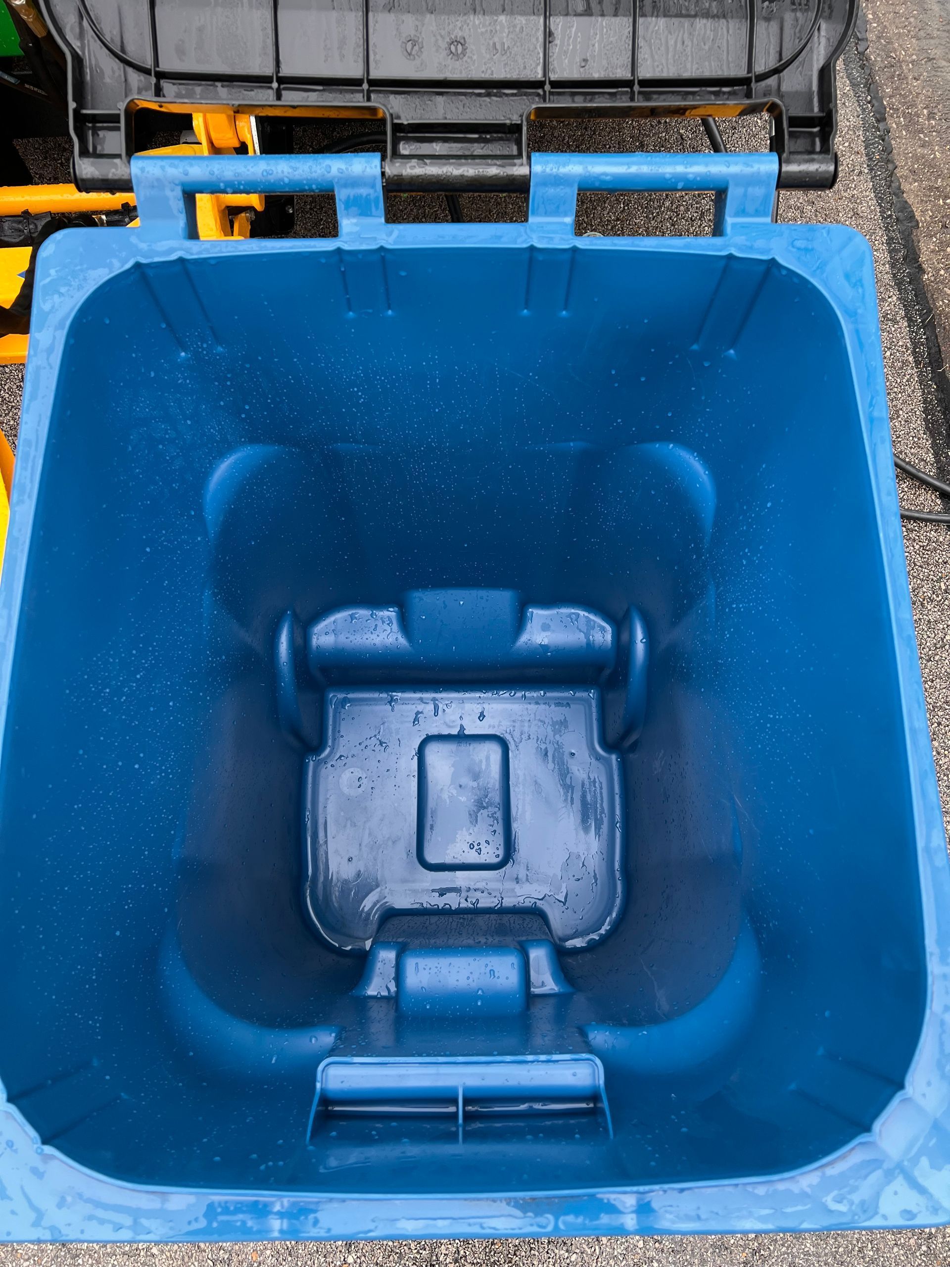 Clean sanitized trash can after Can-Cleaner service in Highland IL
