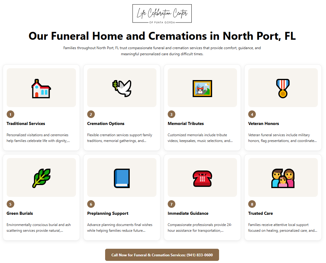 Our Funeral Home and Cremations in North Port, FL Infographic