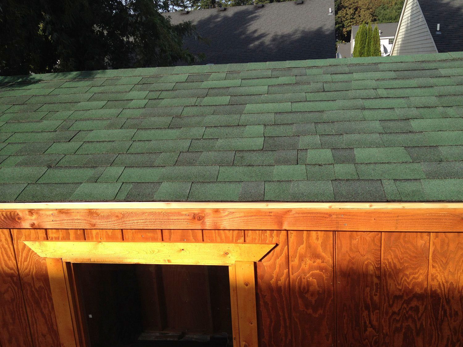 Wooden Building with a green Roof and a Window - McMinnville, OR - Paint Pal Plus