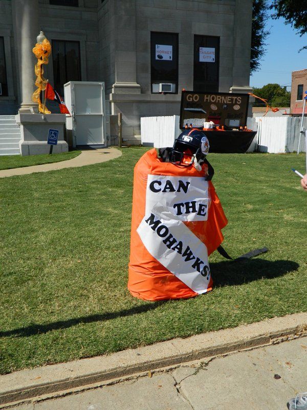 A sign that says ' can the mohawks ' on it