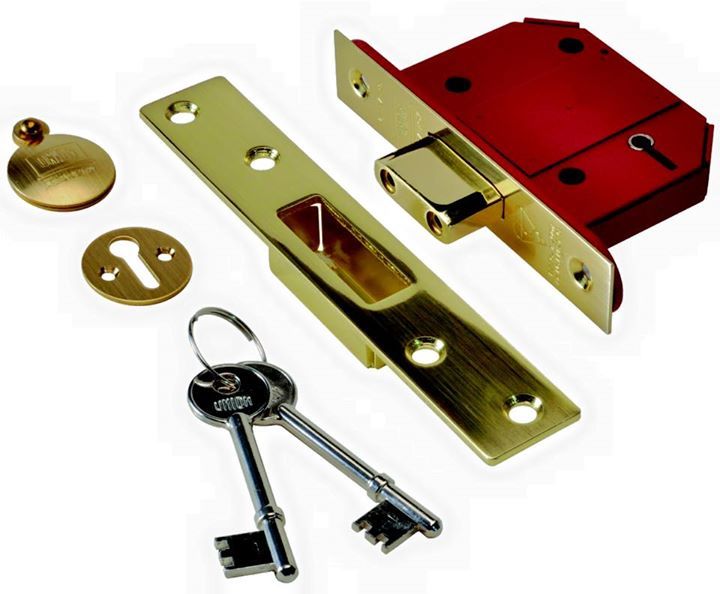 British Standard mortice deadlock used to secure timber doors by The Key Locksmith for improved home security in Orpington and Bromley.