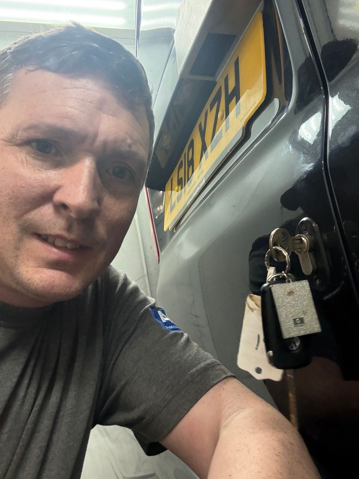 Gerry from The Key Locksmith fitting van locks