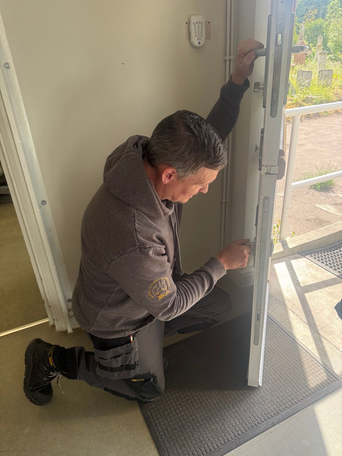 Gerry from The Key Locksmith providing commercial locksmith services in London