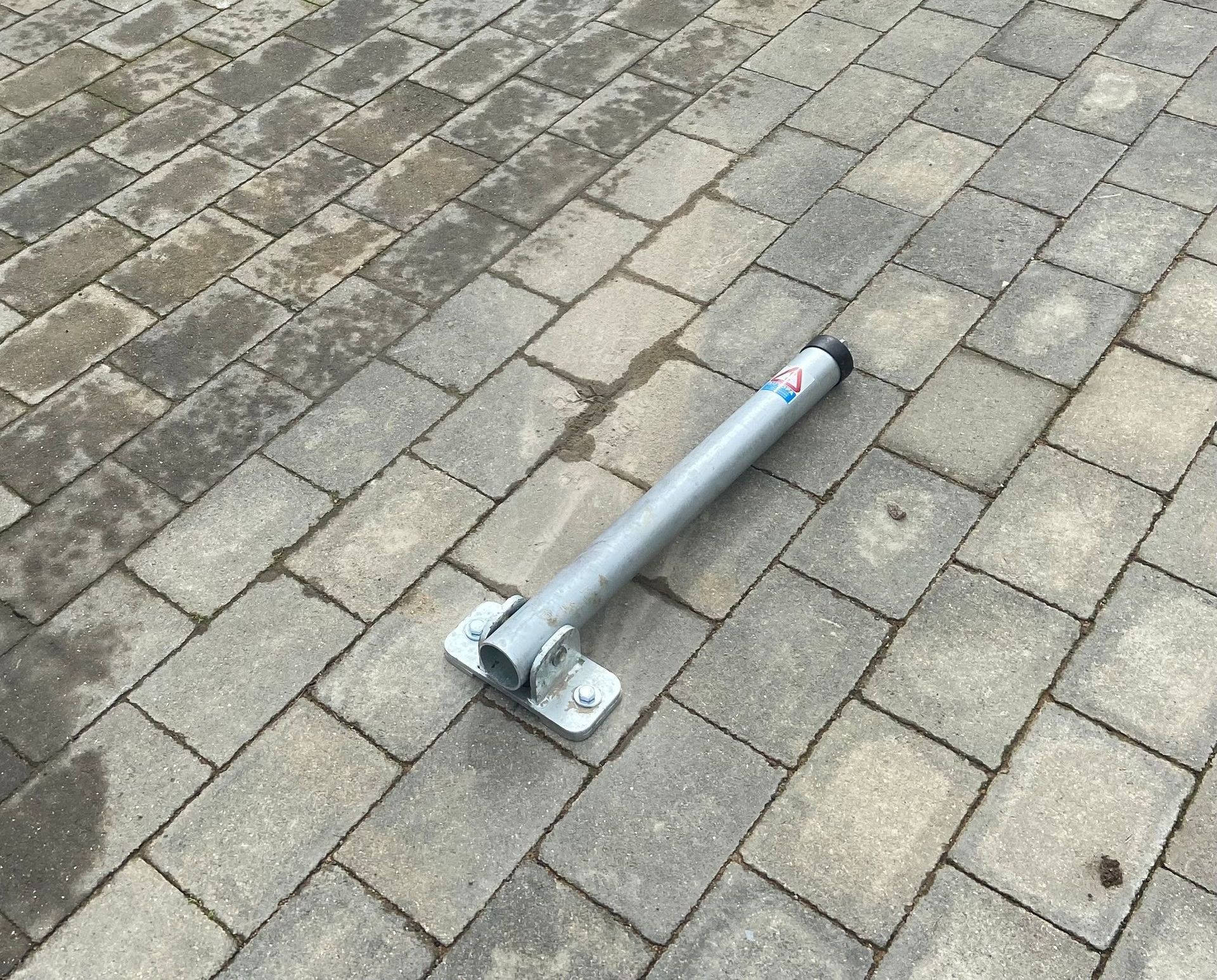 Professional Autopa fold-down parking post installed on a residential driveway in Kent by The Key Locksmith