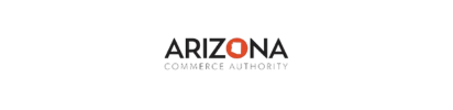 The arizona commerce authority logo is on a white background