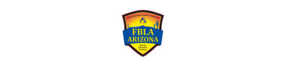 The logo for the fbla arizona basketball team is on a white background.