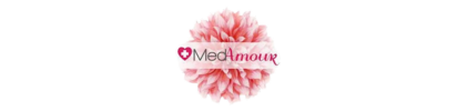 A blurry picture of a red flower with the words medimmun on it.