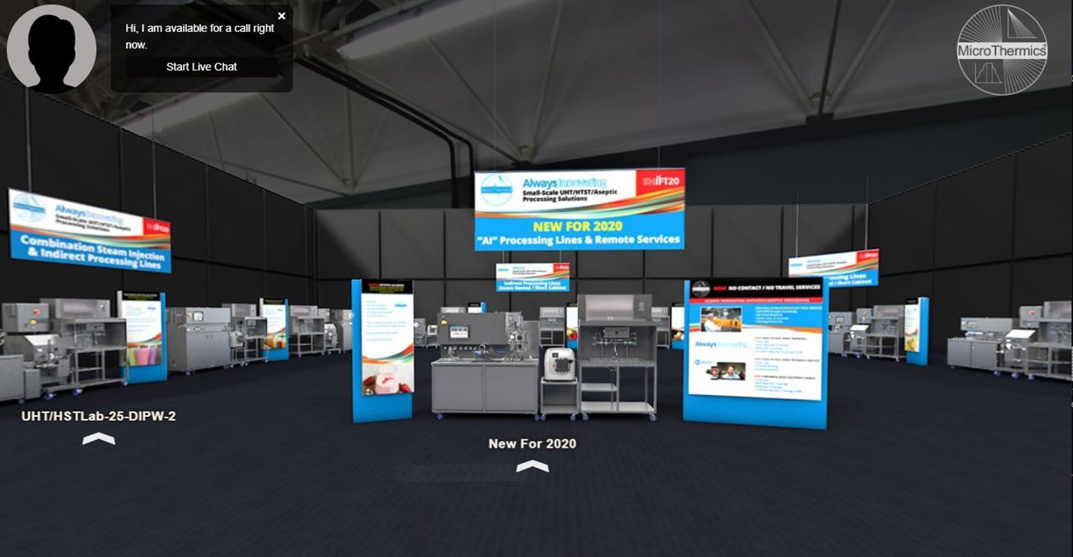 A computer generated image of a kitchen with a lot of signs hanging from the ceiling.
