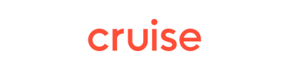 The word cruise is written in red on a white background.