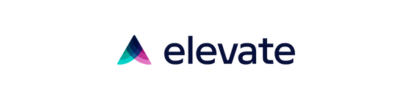 A logo for a company called elevate on a white background.