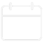 A white calendar icon on a white background.
