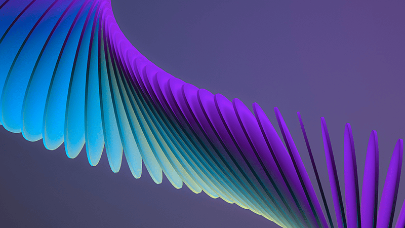 Neon discs fading from blue to green to purple, cascading diagnolly across the screen.