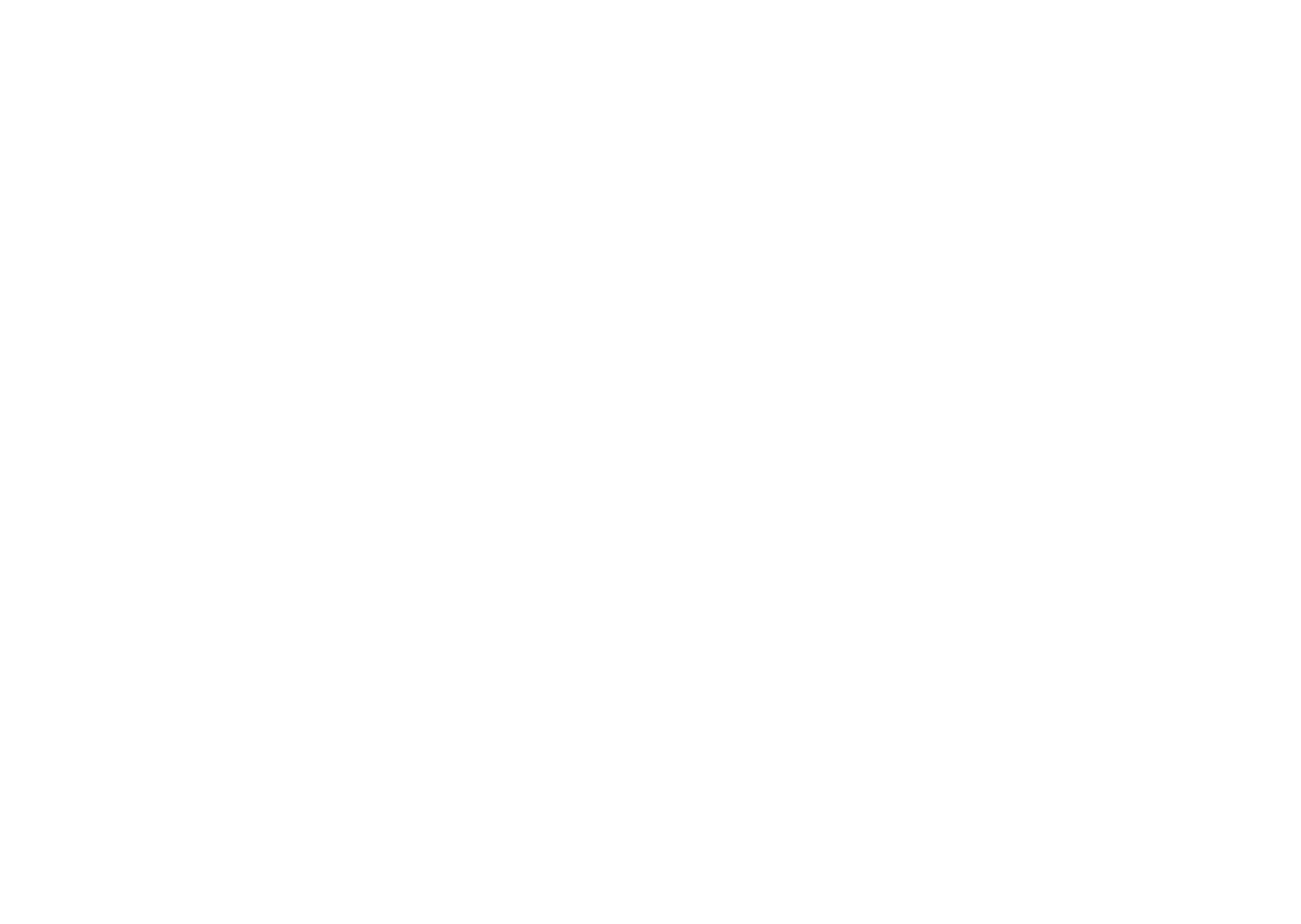 Fred's Historic Properties White Logo - Click to Home