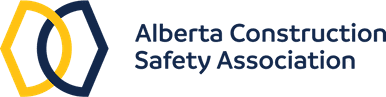 The Alberta Construction Safety Association logo, featuring a stylized yellow and dark blue overlapping shape.