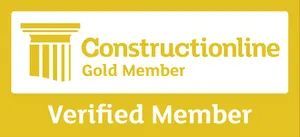 Constructionline Gold Member accreditation badge, small size