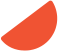 Red-and-white abstract logo with a curved orange shape and white corner.
