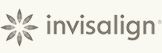 Invisalign logo with gray flower icon and lowercase wordmark on a light background