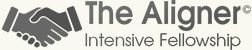 The Aligner Intensive Fellowship logo with a handshake icon and gray text