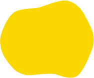 Abstract yellow organic blob shape on a white background