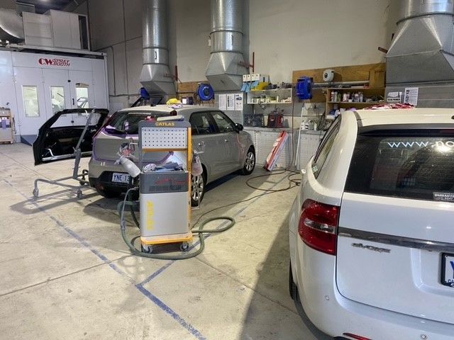 Repairing Car Dent — Panel Beaters in Mitchell, ACT