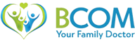 A logo for a family doctor with a heart and people in it.