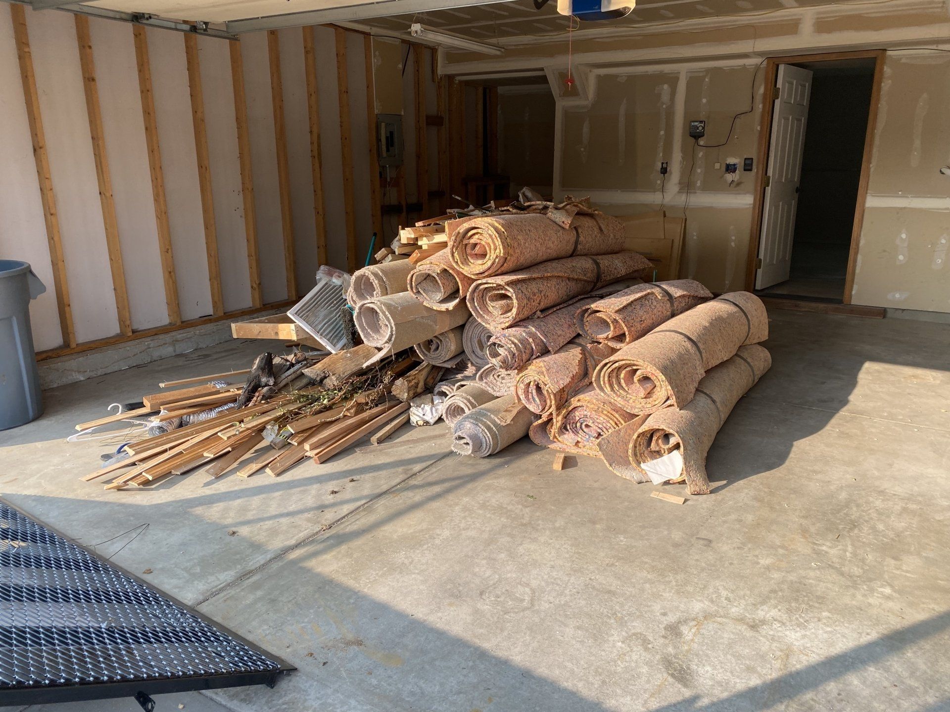 a before of a customers garage about to be tidied up in colorado