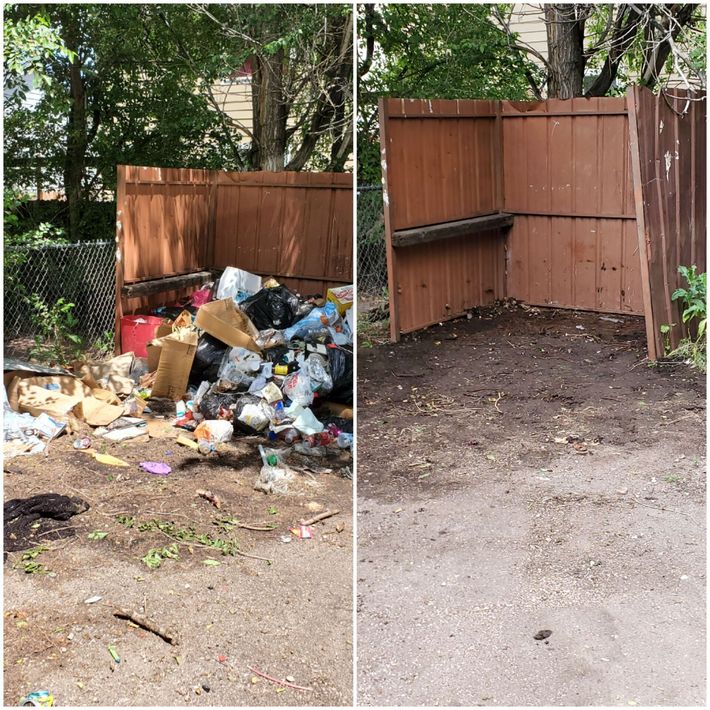 a pile of trash to be taken away in colorado
