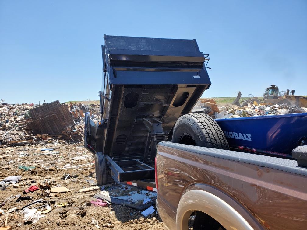 after removing junk from a customers house dropping load off at the dump