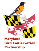Maryland Bird Conservation Partnership logo with a bird on the Maryland flag