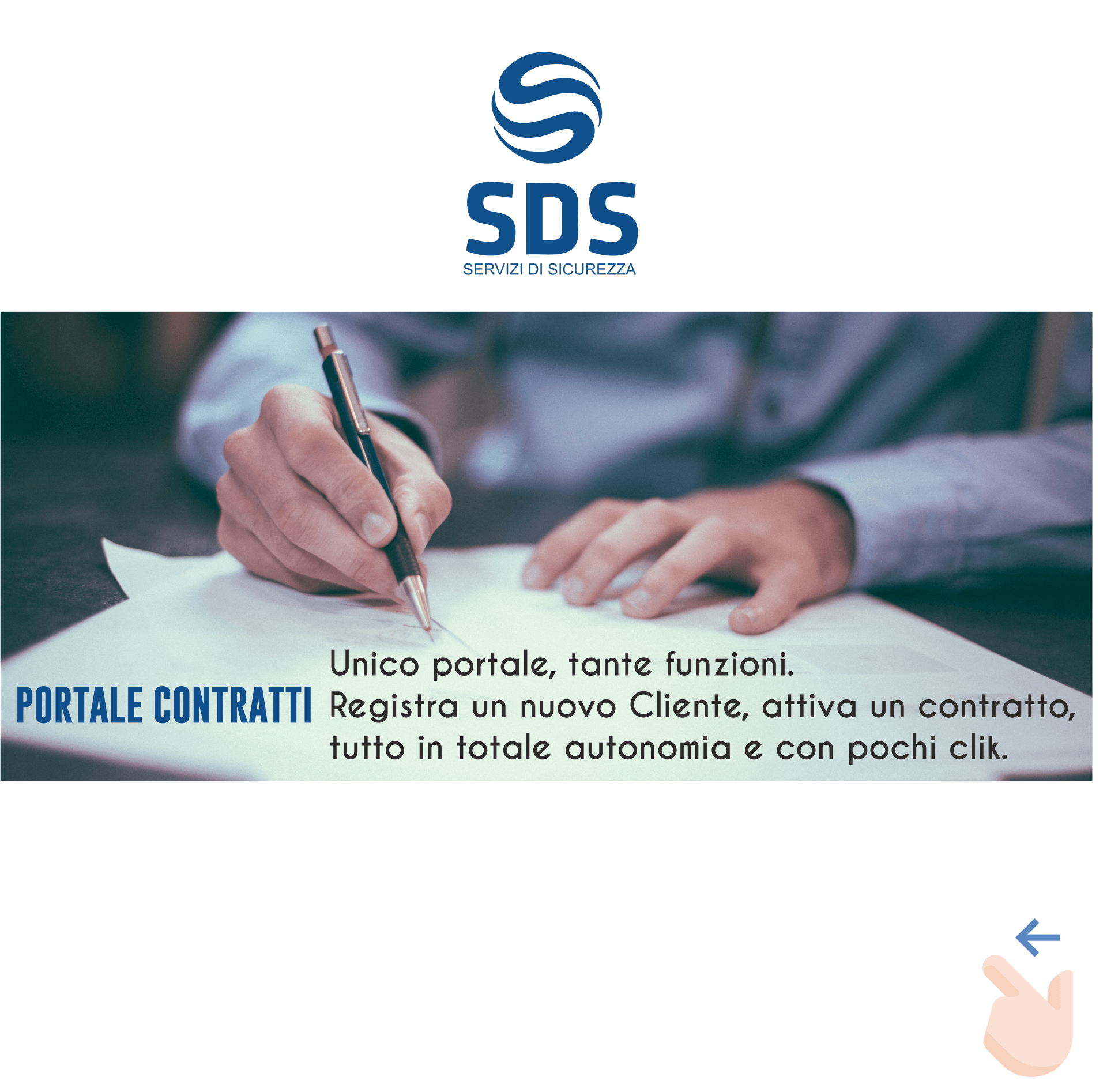 Firma a mano di un contratto con il testo: 