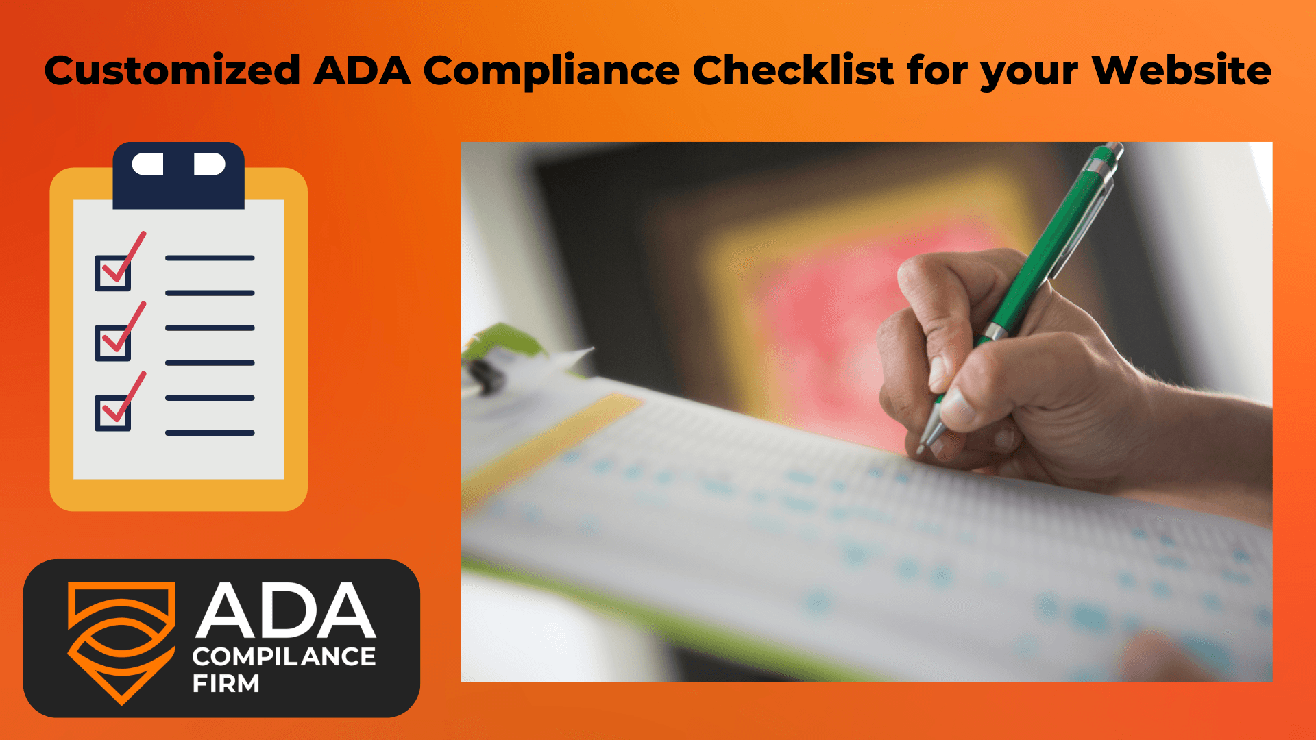 Customized ADA Compliance Checklist for your Website