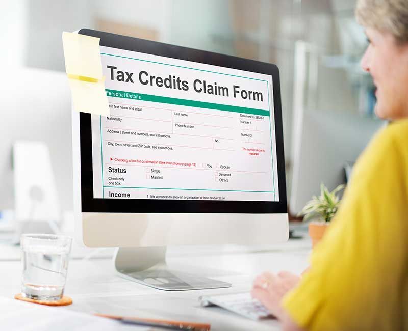 Tax credit claim form