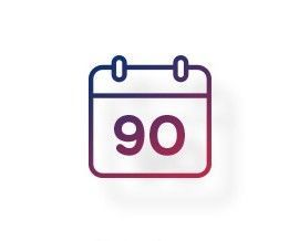 A Calendar Icon With The Number 90 On It — Just Sheds In Kunda Park, QLD