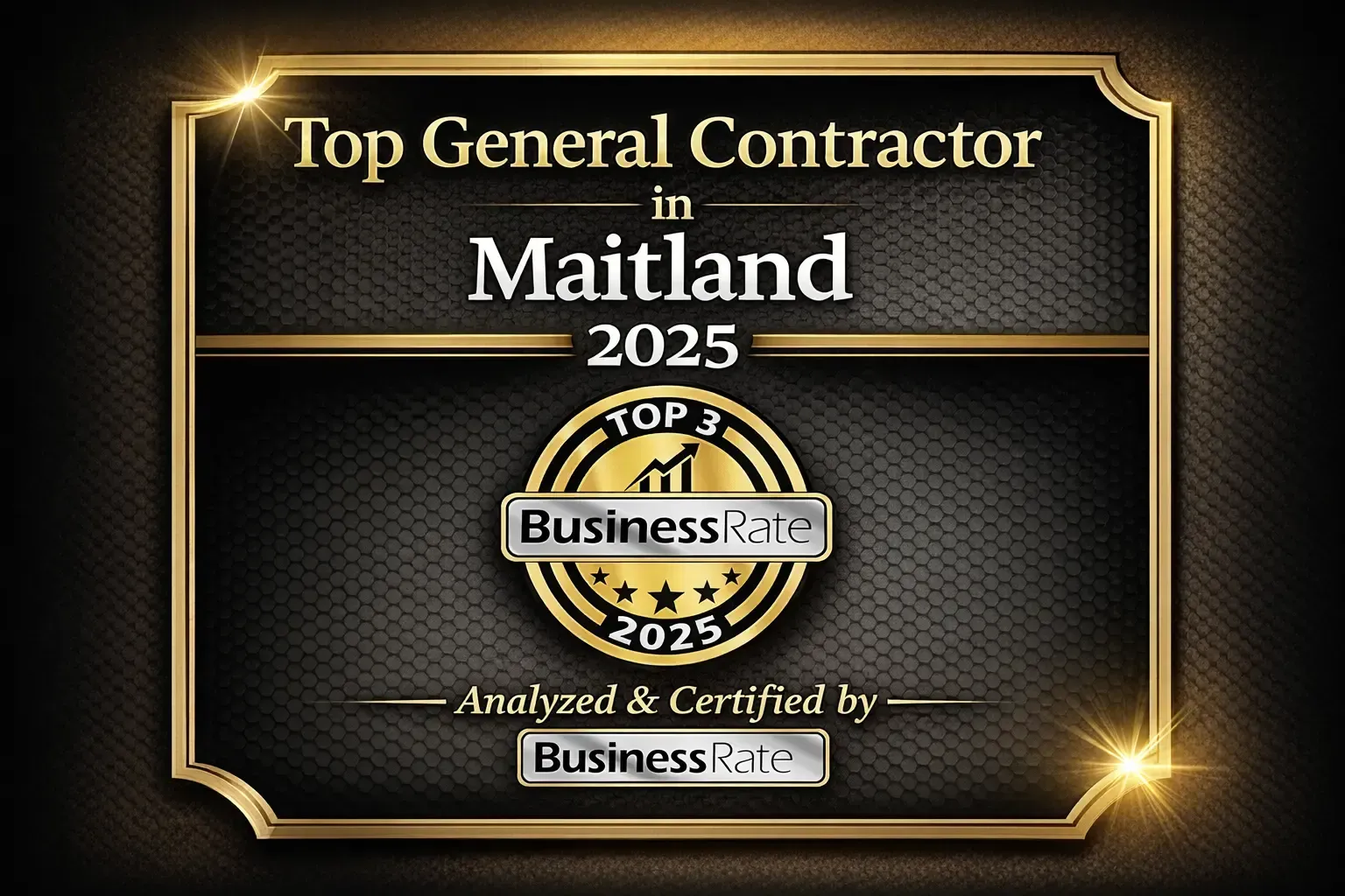 Maitland Top contractor award badge